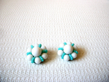 Vintage 1950s HONGKONG Cluster Earrings 91320