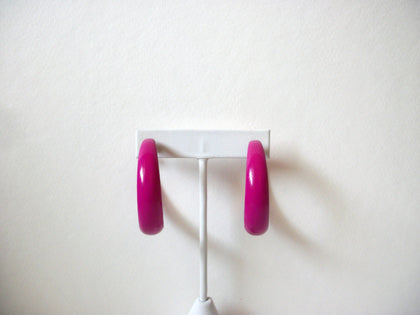 Retro 1970s Pink Hoop Earrings 91520