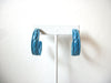 Retro Blue Hoop Earrings 91520