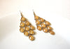 Retro Gold Toned Chandelier Earrings 91520