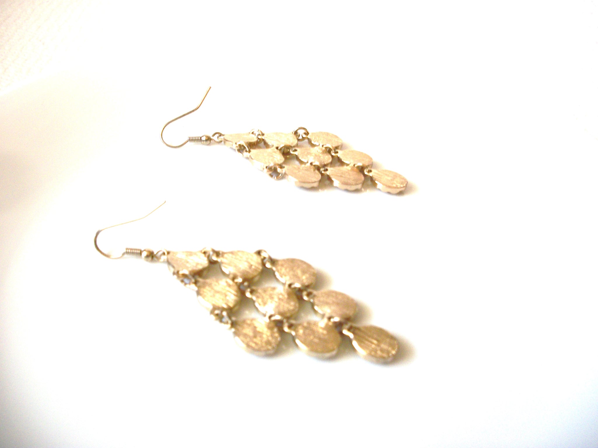 Retro Gold Toned Chandelier Earrings 91520