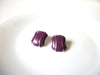Vintage Silver Plum Enameled Earrings 91520