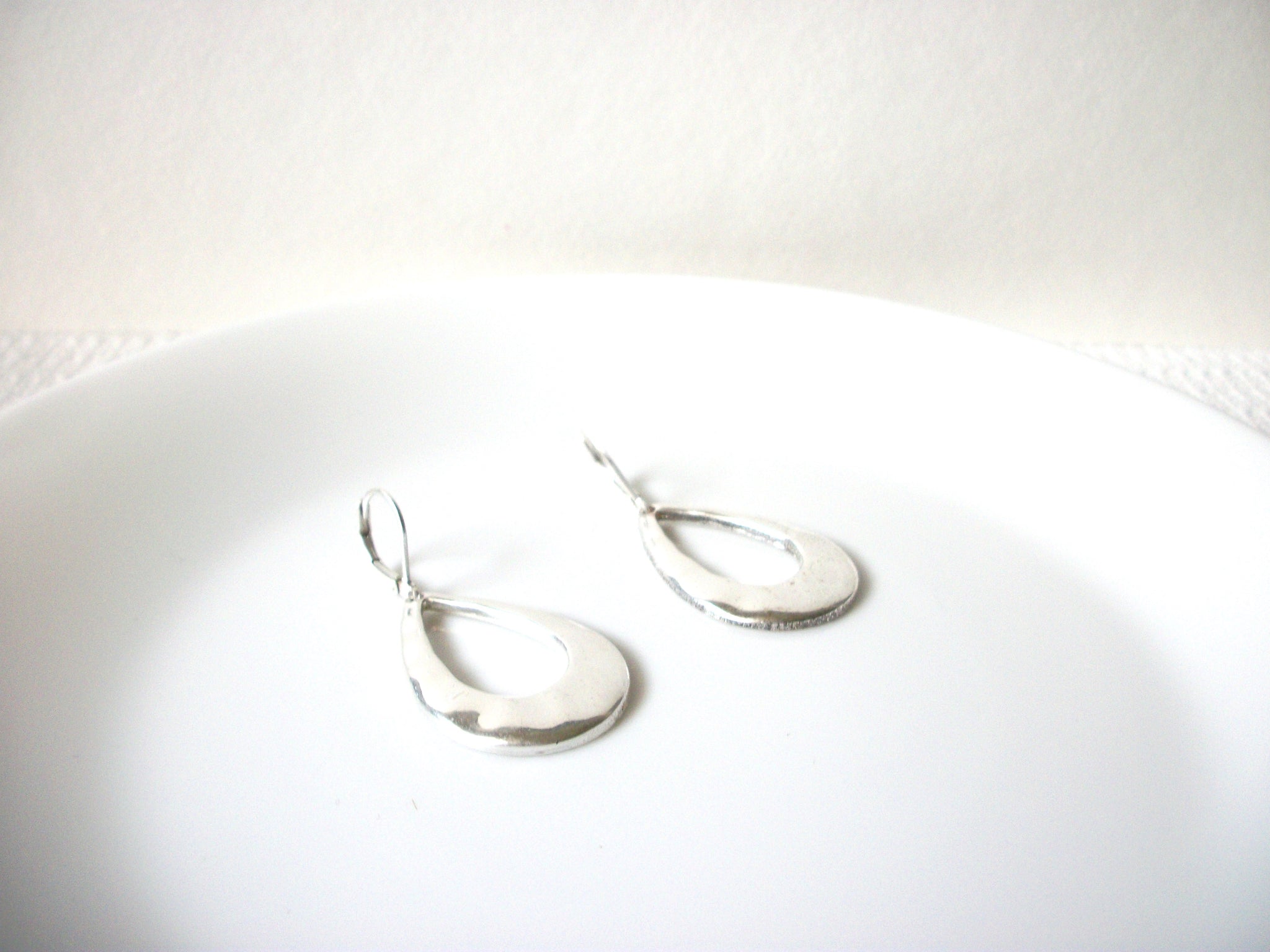 Retro Silver Toned Earrings 91520