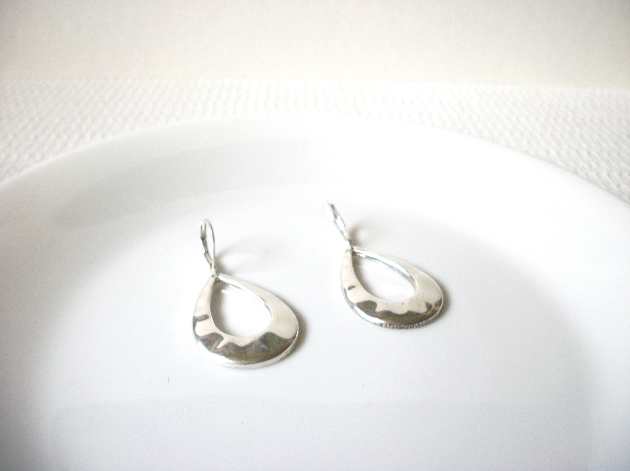 Retro Silver Toned Earrings 91520