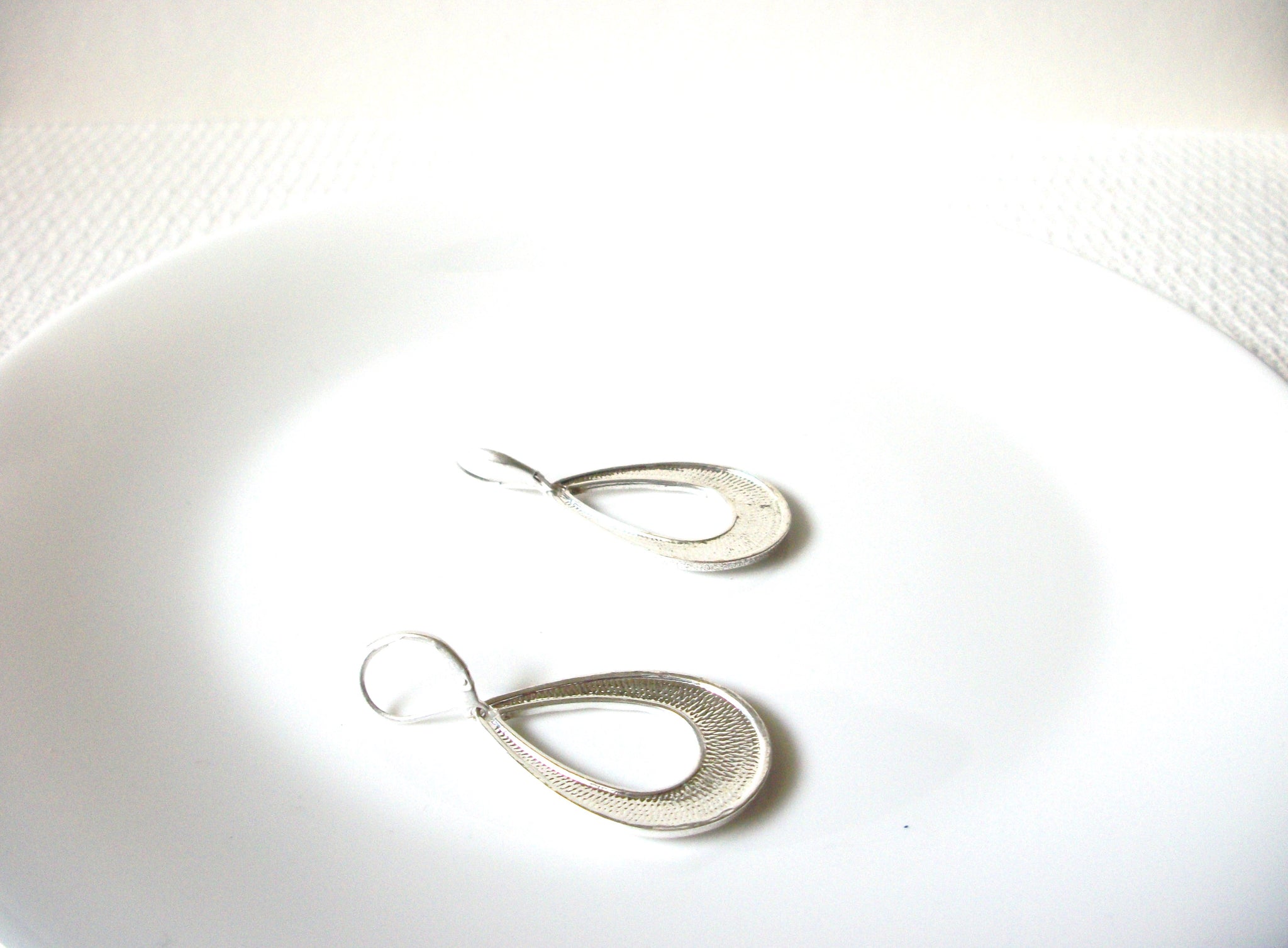 Retro Silver Toned Earrings 91520