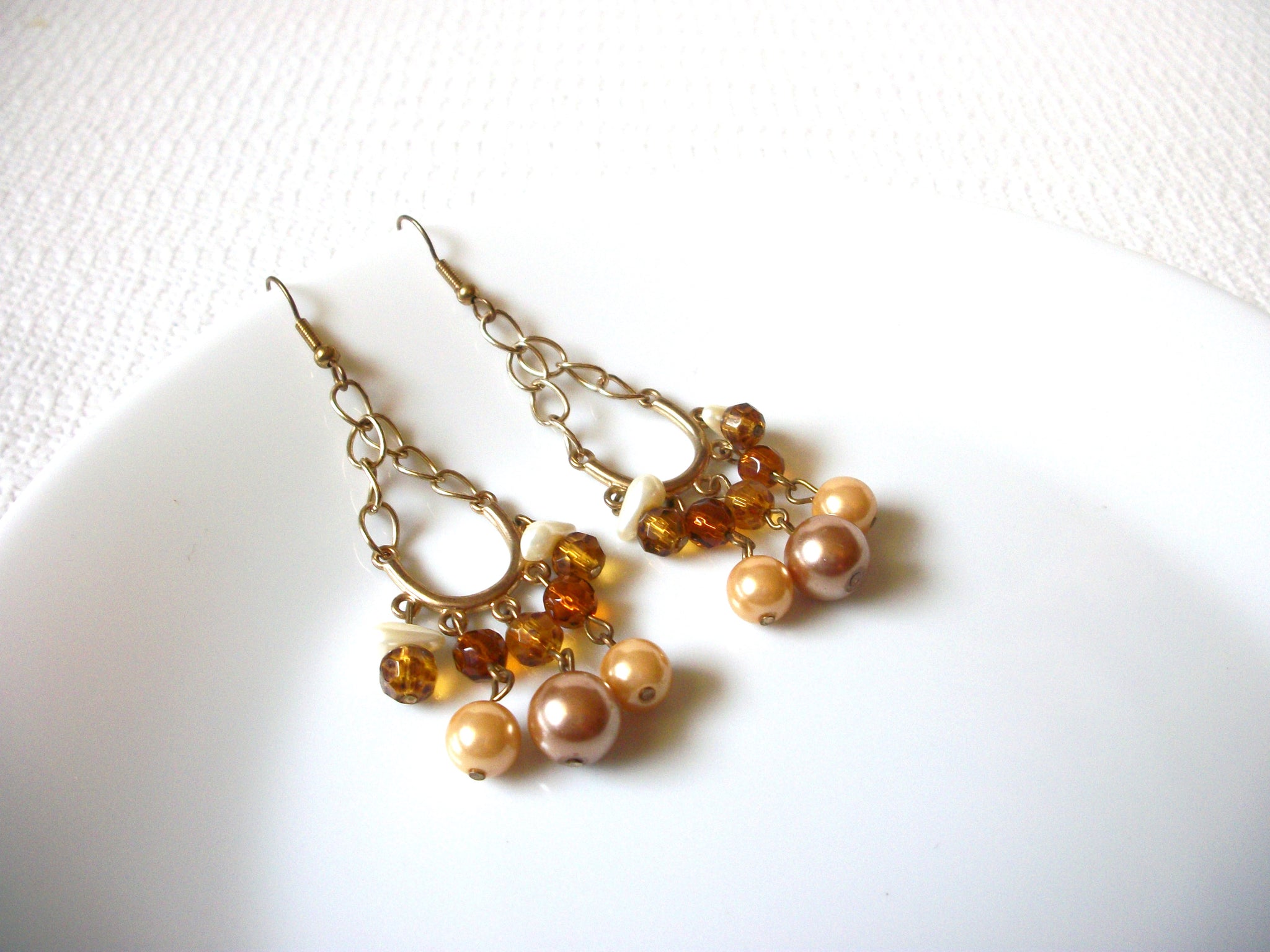 Vintage Glass Pearl Earrings 91620