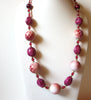 Vintage Fuchsia Plum Necklace 91720