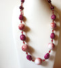 Vintage Fuchsia Plum Necklace 91720