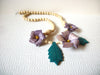Vintage Wooden Hand Carved Flower Necklace 91720