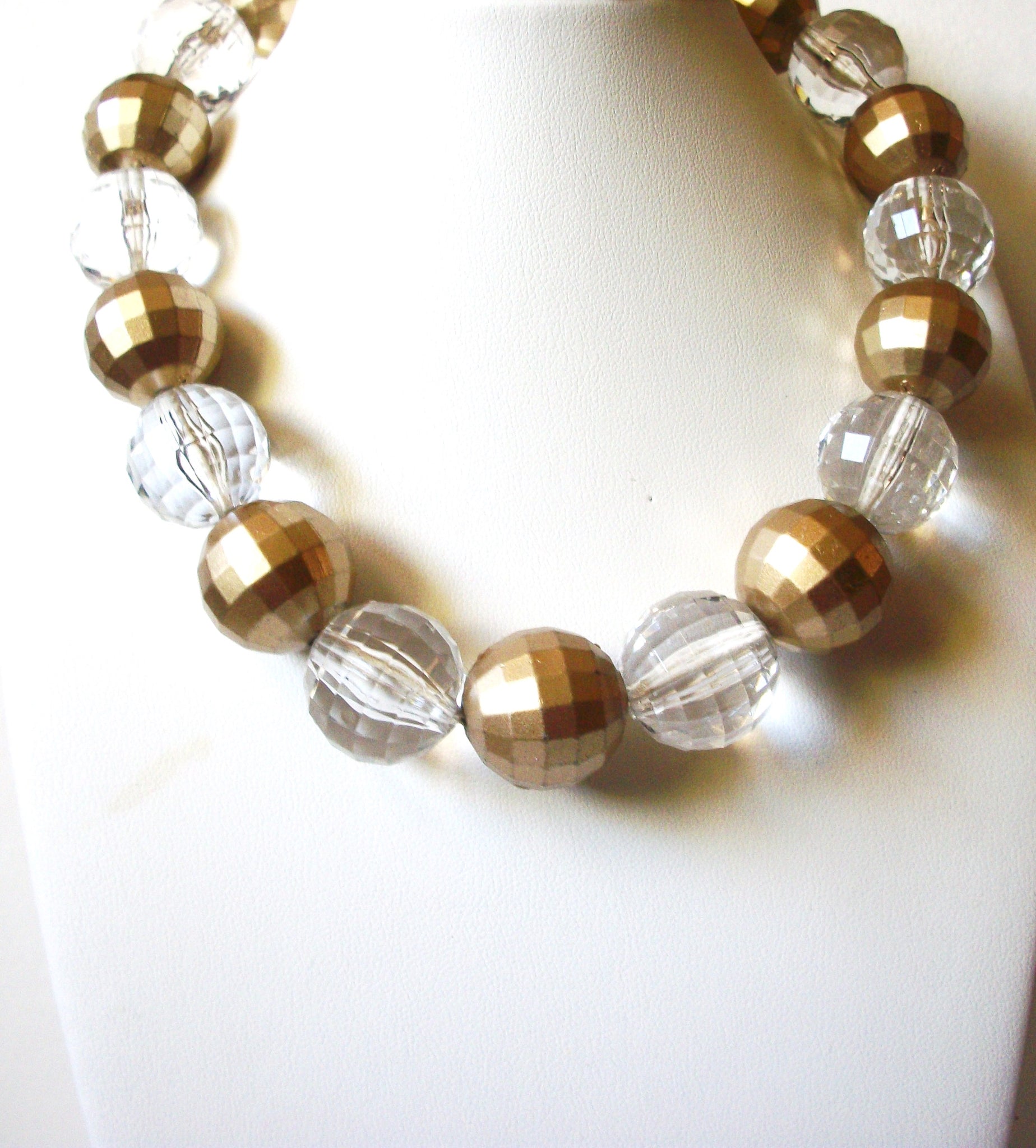 BIJOUX TERNER Gold Clear Chunky Necklace 91920
