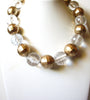BIJOUX TERNER Gold Clear Chunky Necklace 91920