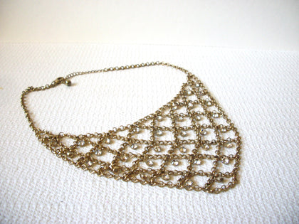 Vintage Rhinestones Bib Necklace 92020