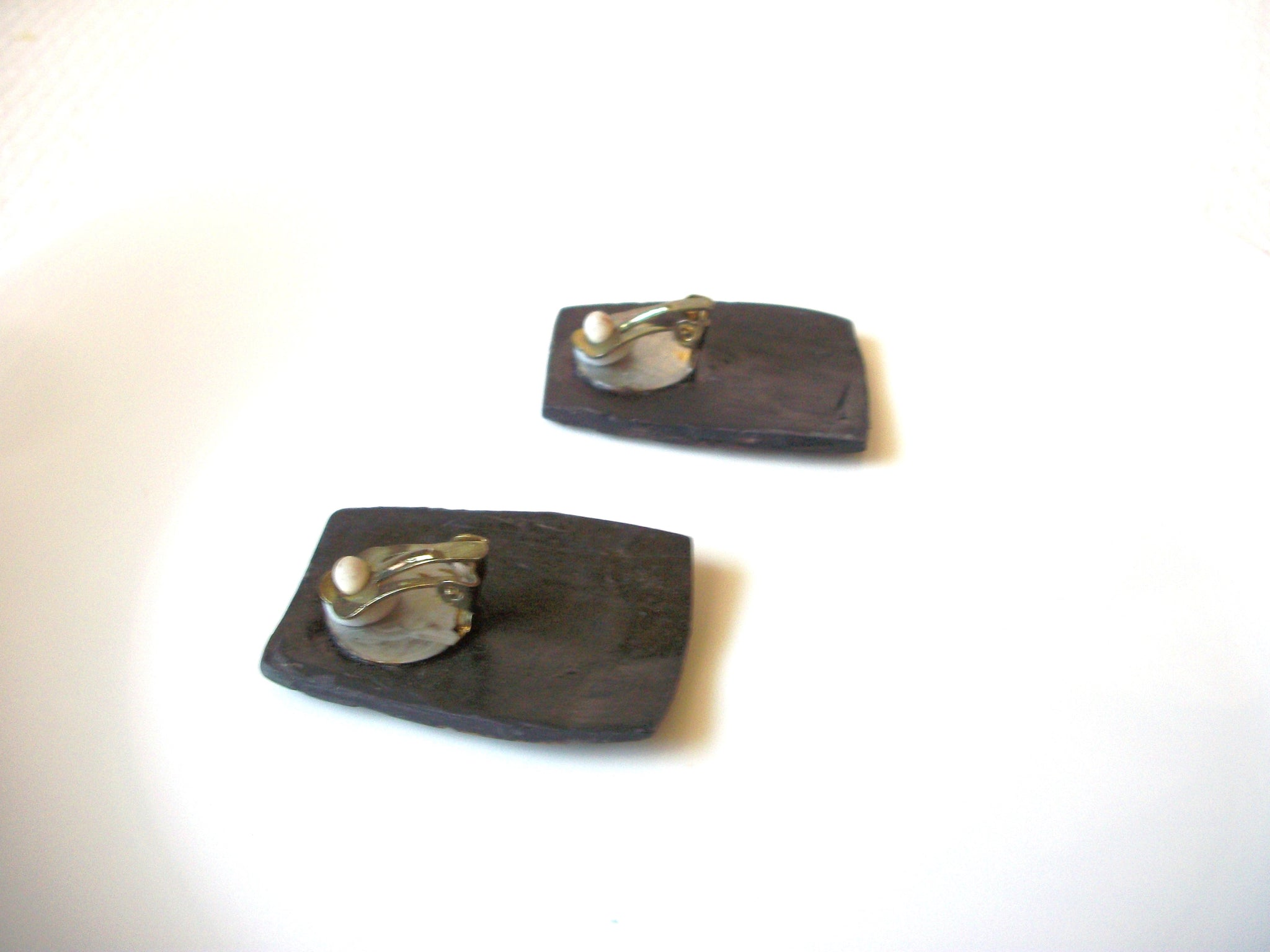 Vintage Rustic Wood Earrings 92020
