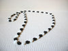 Retro Black White Glass Necklace 92120