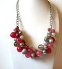 Vintage NY Cluster Beads Necklace 92120