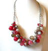 Vintage NY Cluster Beads Necklace 92120