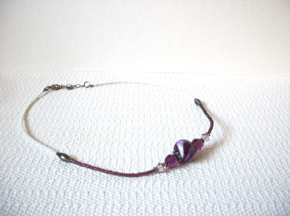 Vintage Lamp Work Glass Necklace 92120