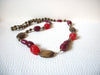 Retro Orange Brown White Necklace 92220