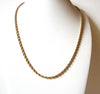 Vintage Thin Rope Gold Toned Necklace 92220