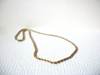 Vintage Thin Rope Gold Toned Necklace 92220