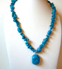 Vintage Southwestern Turquoise Stone Necklace 92320