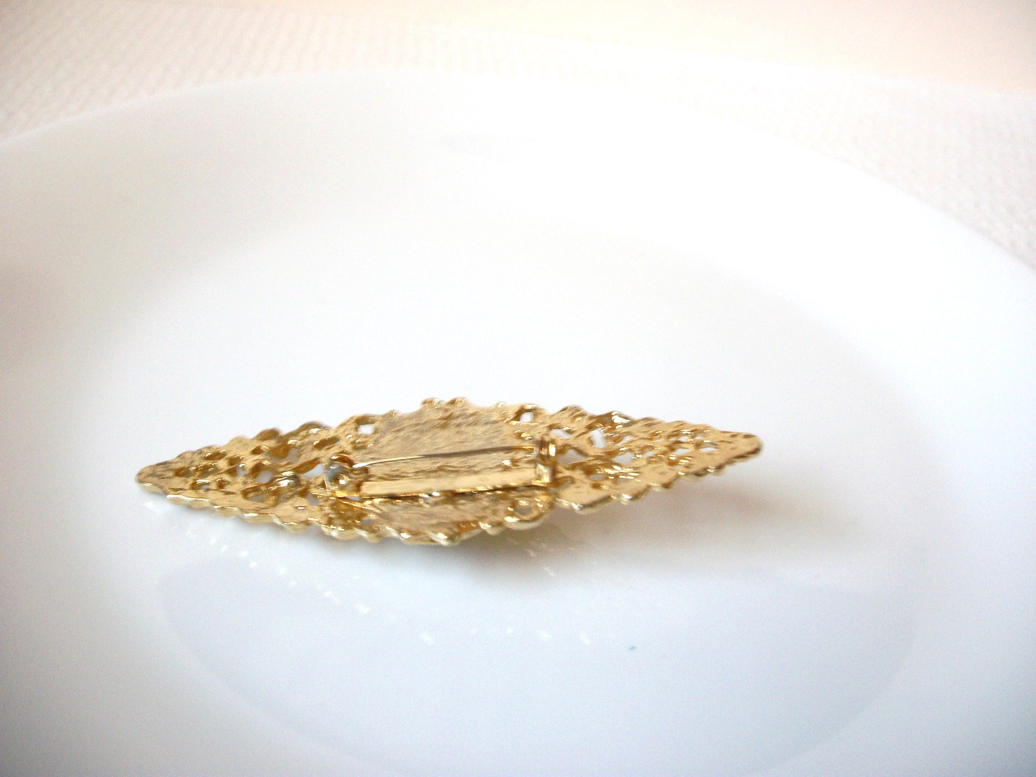 Victorian Glass Pearl Brooch Pin 92320