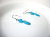 Retro Blue Glass Earrings 92420