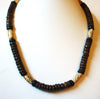 Vintage Wood Nut Necklace 92820