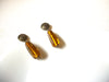 Vintage Honey Gold Glass Earrings 92920