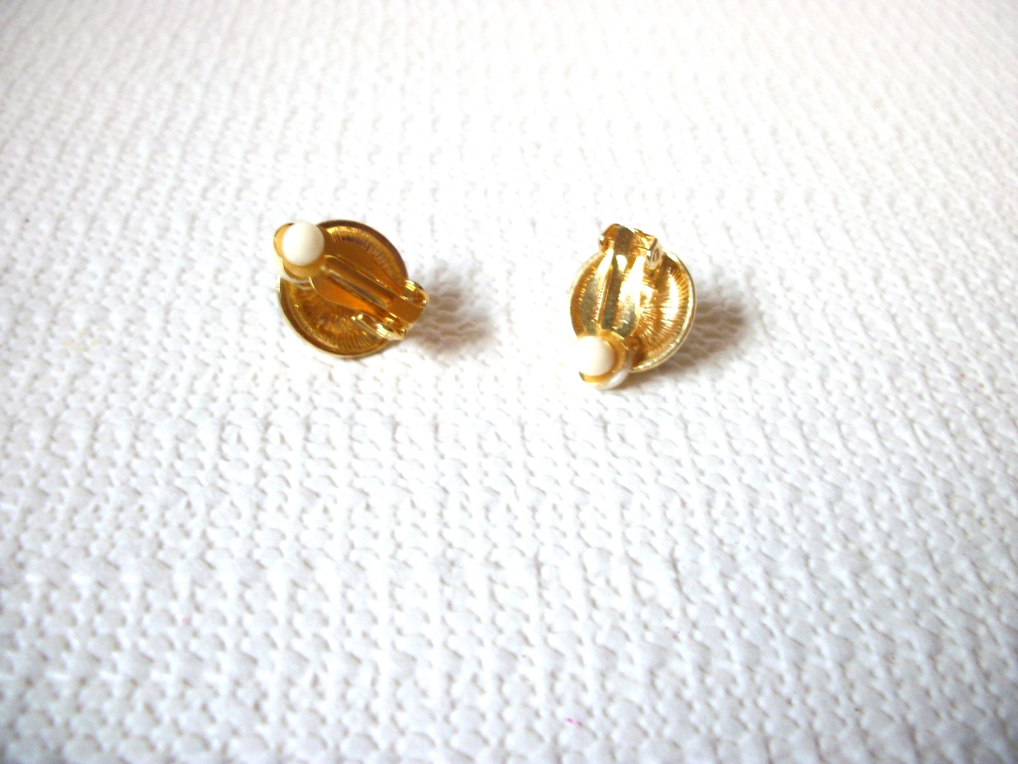 Vintage Gold Black Smaller Earrings 100220