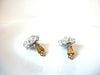 Vintage 1950s AB Crystal Cluster Earrings 100220