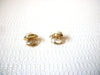 Vintage Glass Pearl Gold Toned Earrings 100220