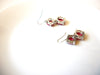 Retro Silver Red Dangle Earrings 100220