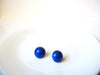 Retro Blue Button Earrings 100220