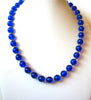 Vintage Cobalt Blue Lucite Necklace 100320