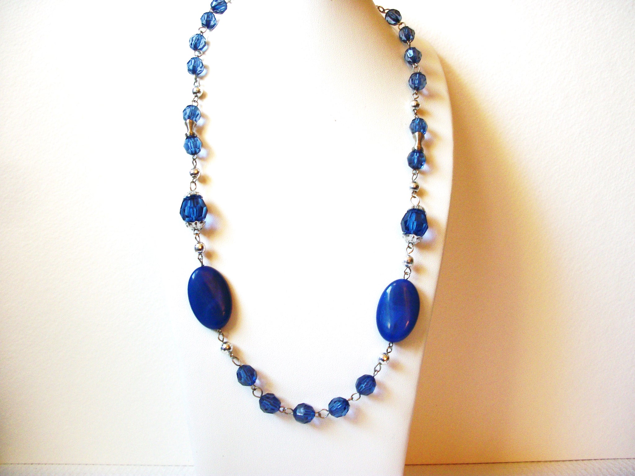 Vintage Blue Silver Necklace 100320