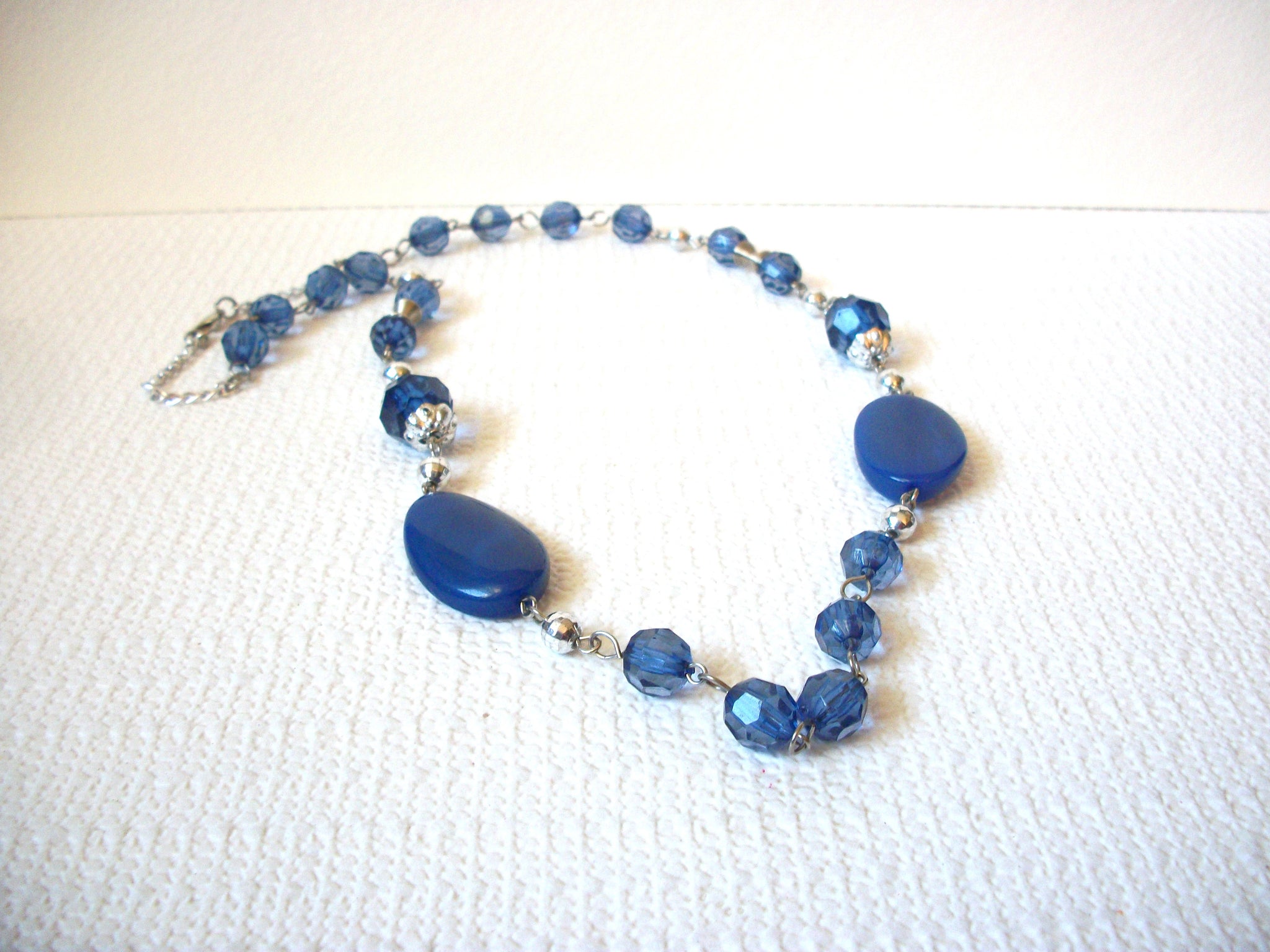 Vintage Blue Silver Necklace 100320