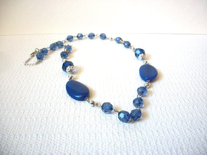 Vintage Blue Silver Necklace 100320