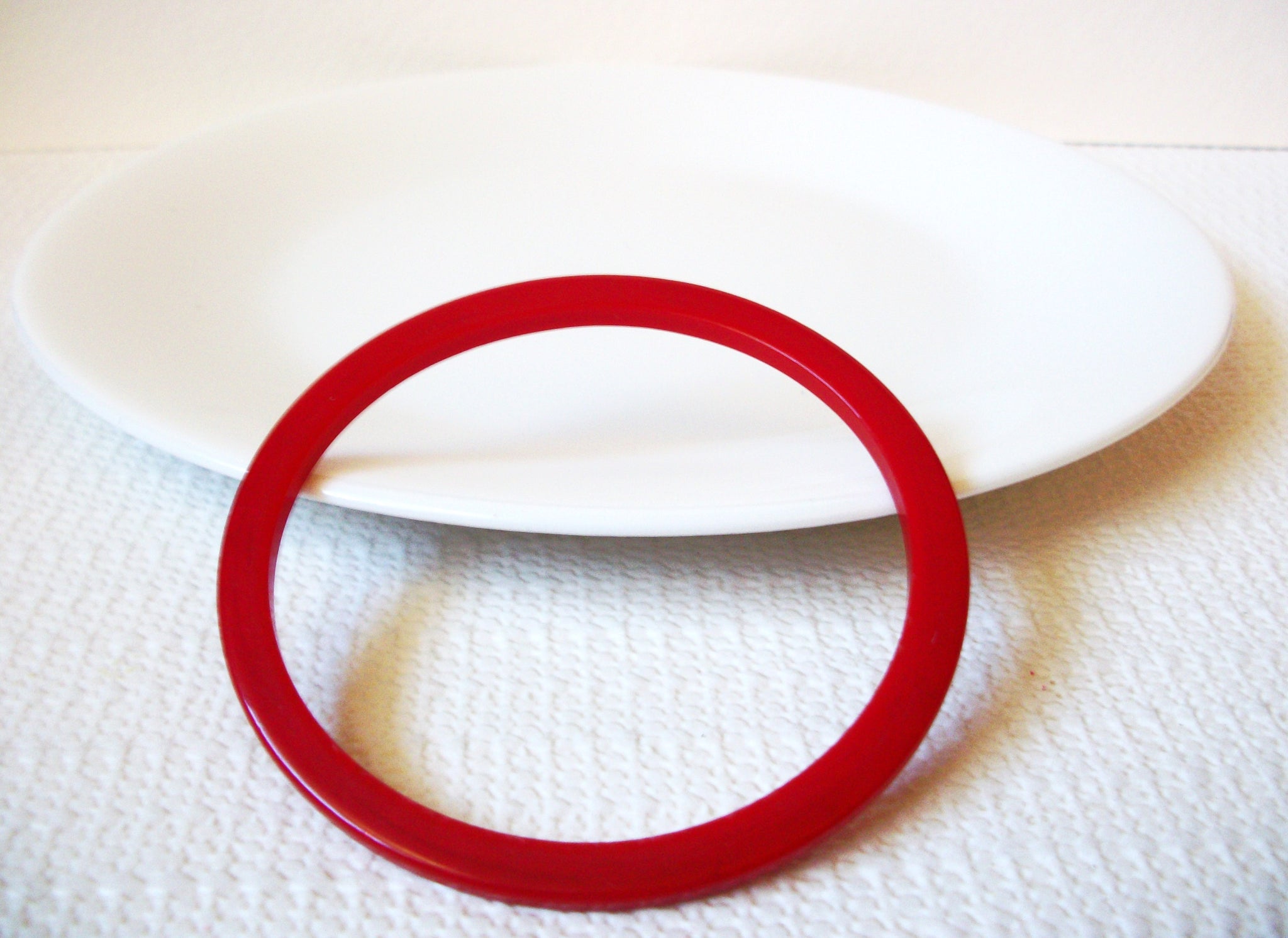 Retro Thinner Red Bangle Bracelet 100320