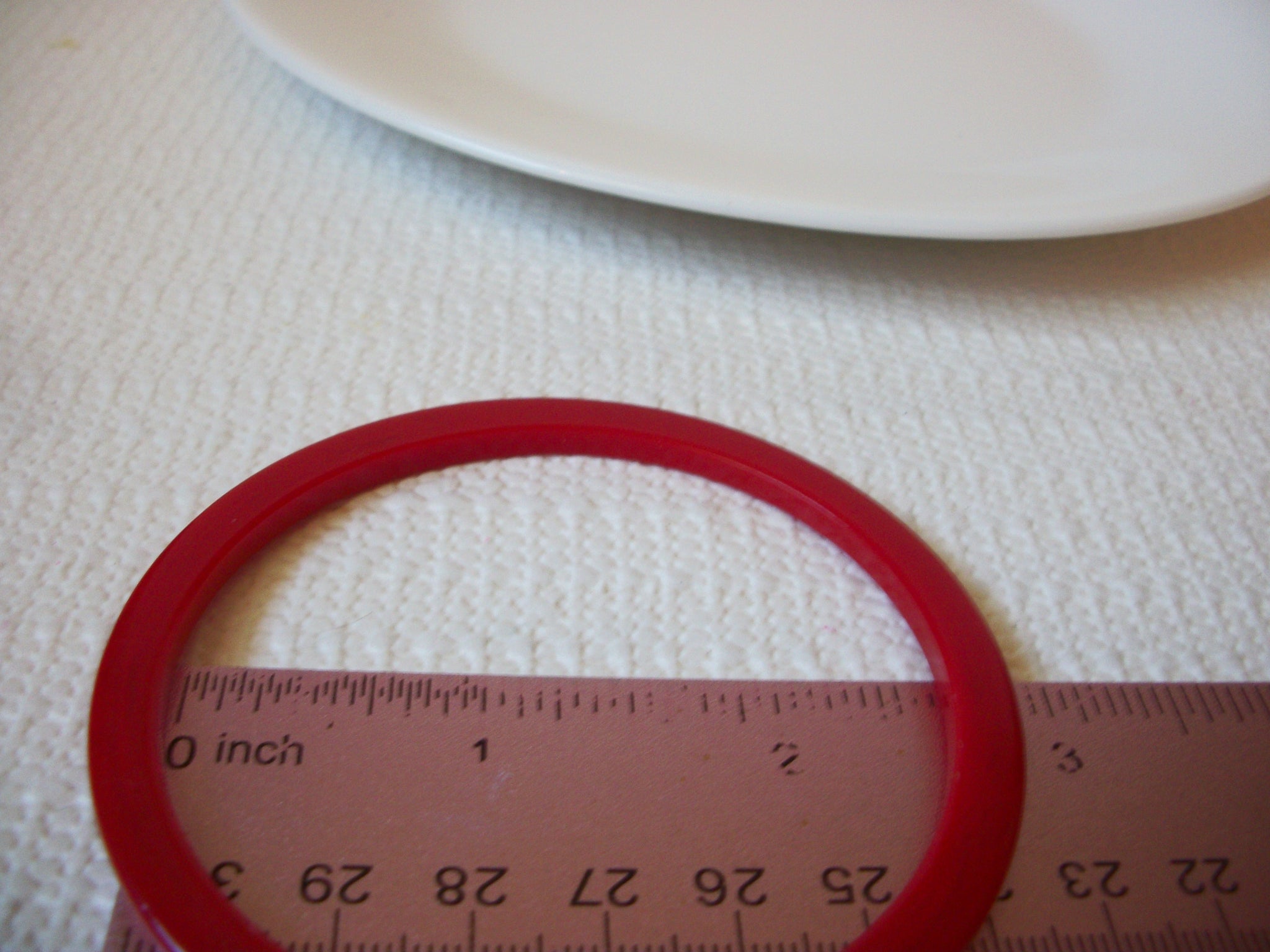 Retro Thinner Red Bangle Bracelet 100320