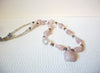 Vintage Rose Quartz Turtle Pendant Necklace 100420