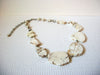 Vintage CHICO`s Creamy Tan Natural Magnesite Flat Stones Necklace 100620