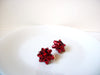 Vintage Red Ribbon Christmas Earrings 100520
