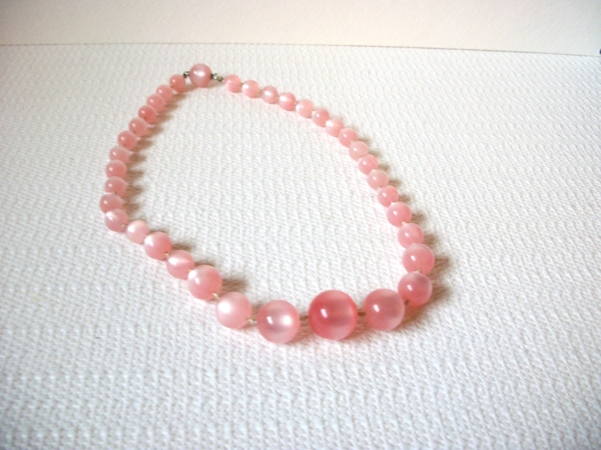 Vintage Pink Moon Glow Necklace 100720