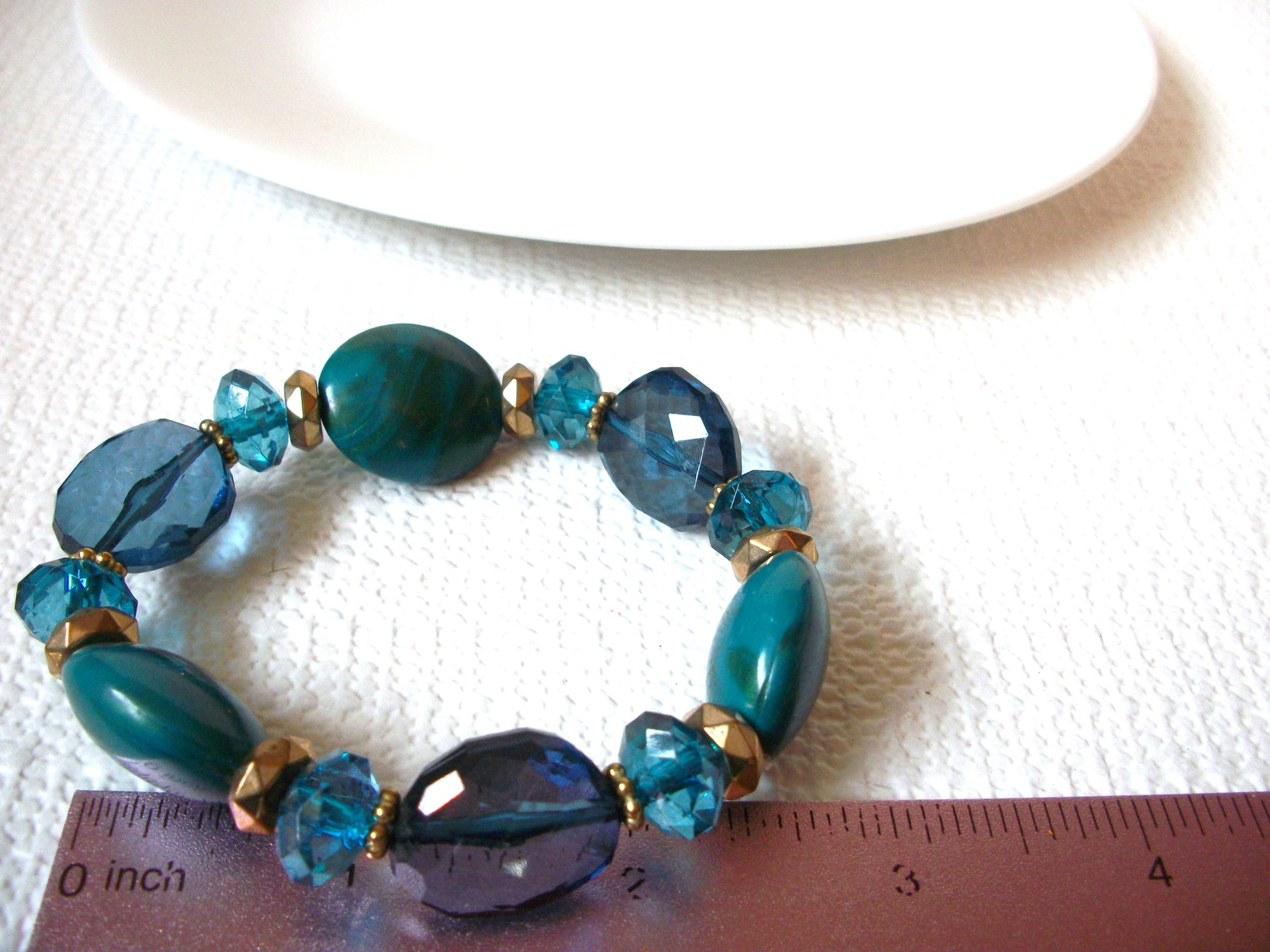 Retro Cloudy Blue Silver Bracelet 100620