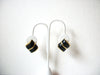 Vintage Gold Black Lucite Earrings100820