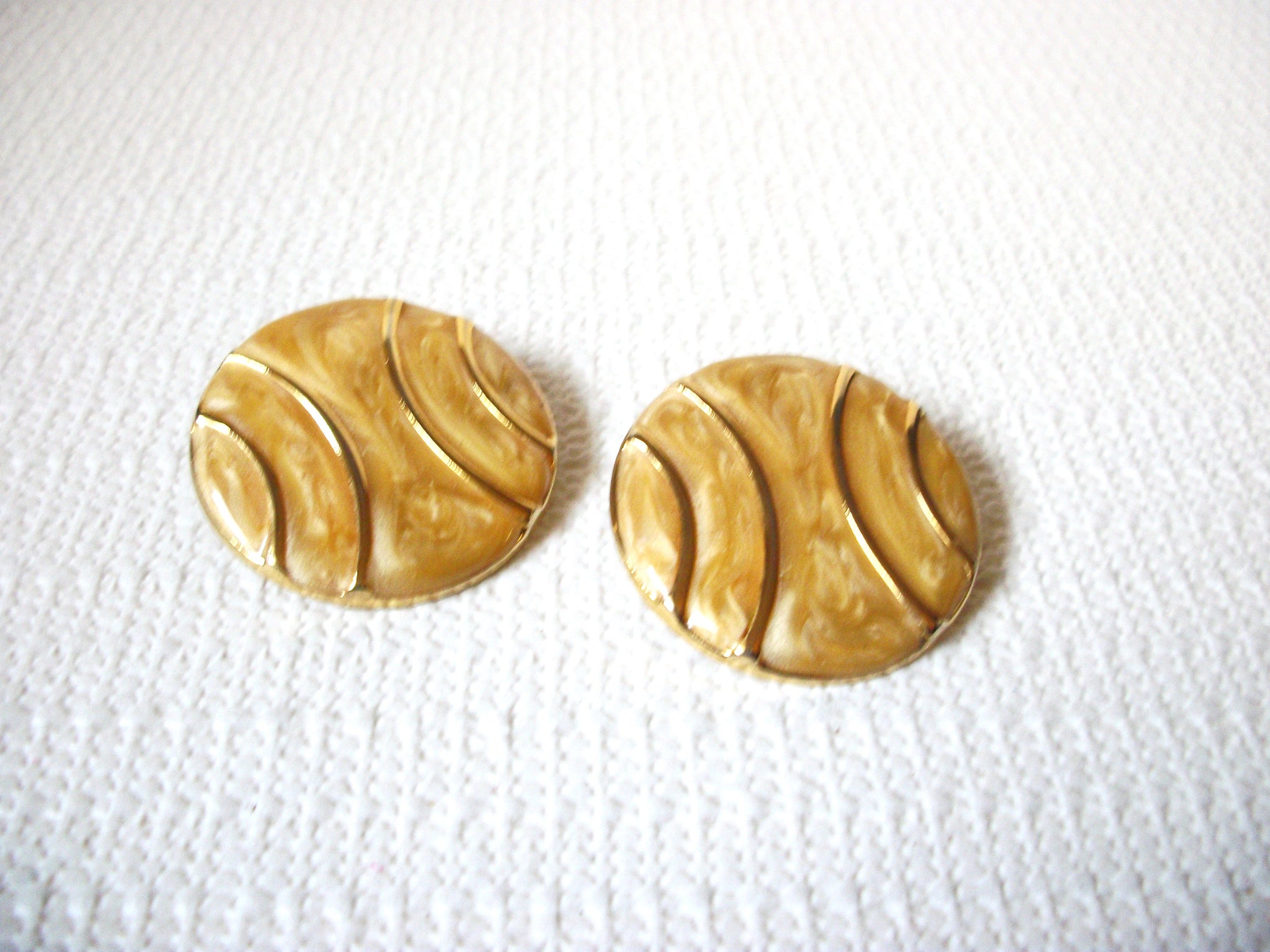 Retro Yellow Gold Earrings 100820