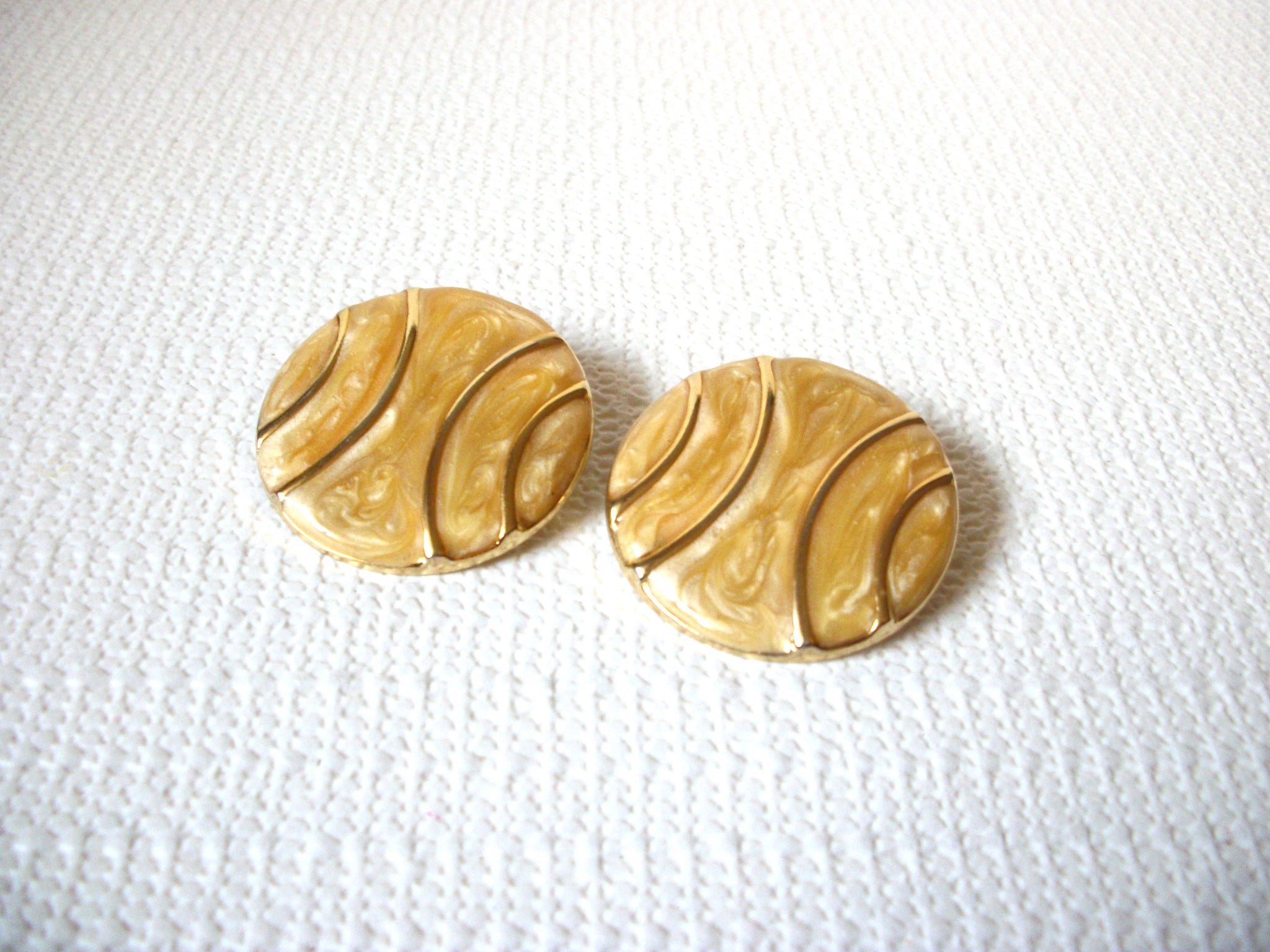 Retro Yellow Gold Earrings 100820