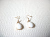 Retro Silver White Dangle Earrings 100820