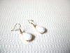 Retro Silver White Dangle Earrings 100820